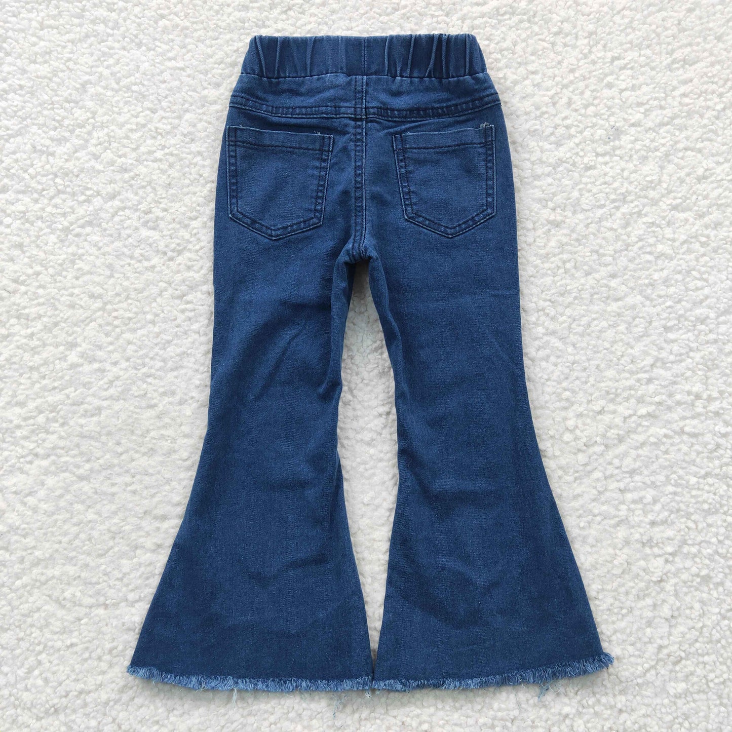 Sibling Baby Girls Kids Bell Bottom Pants Denim Clothes Jeans RTS