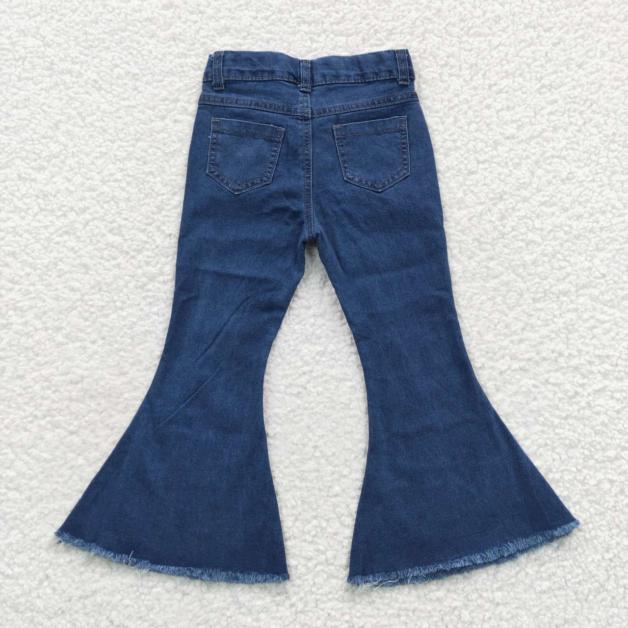 Sibling Baby Girls Toddler Denim Bell Bottom Pants Blue Jeans Clothes RTS