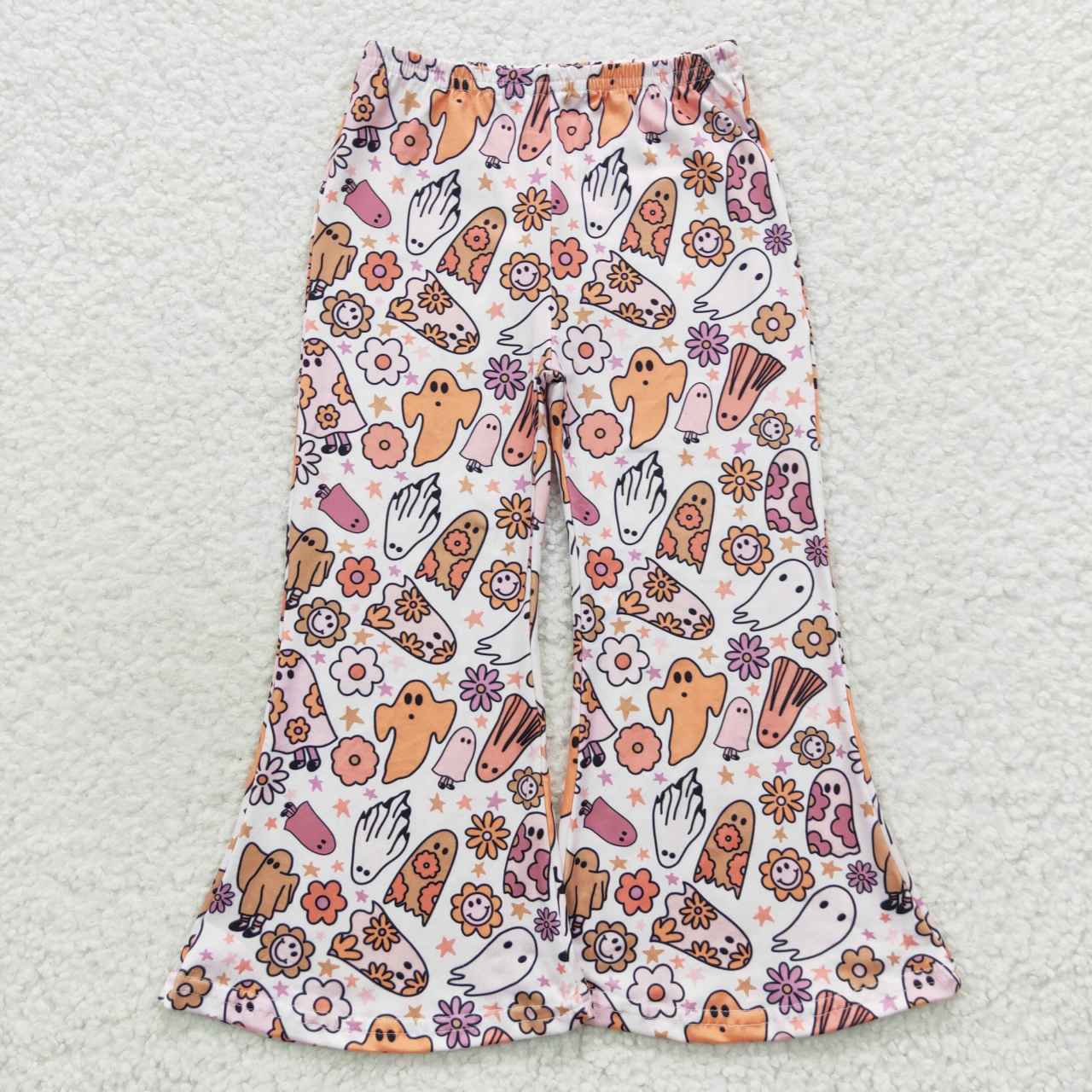 Sibling Baby Girls Kids Halloween Ghosts Flower Bell Bottoms Pants  Clothes RTS