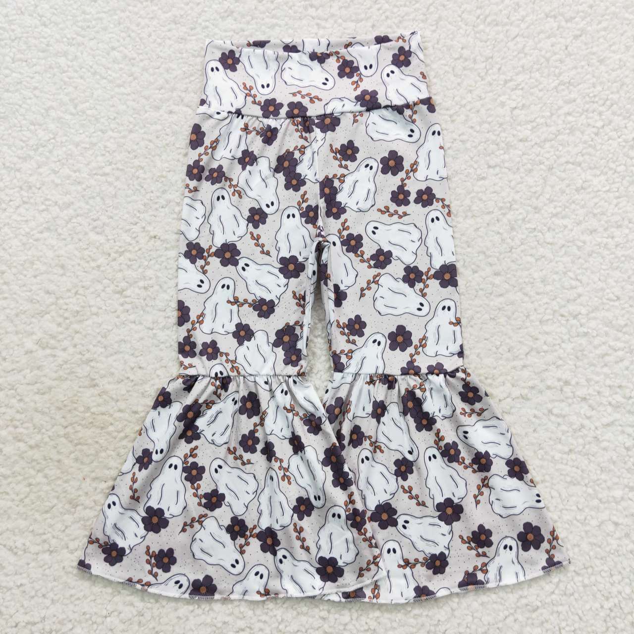 Sibling Baby Girls Kids Halloween Ghosts Flower Bell Bottoms Pants  Clothes RTS