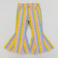 Sibling Girls Kids Colorful Stripes Bell Denim Jeans Pants Bottom RTS