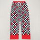Sibling Dogs Hearts Bows Plaid Print Pajamas Pants Bottoms Adult Women Clothes RTS