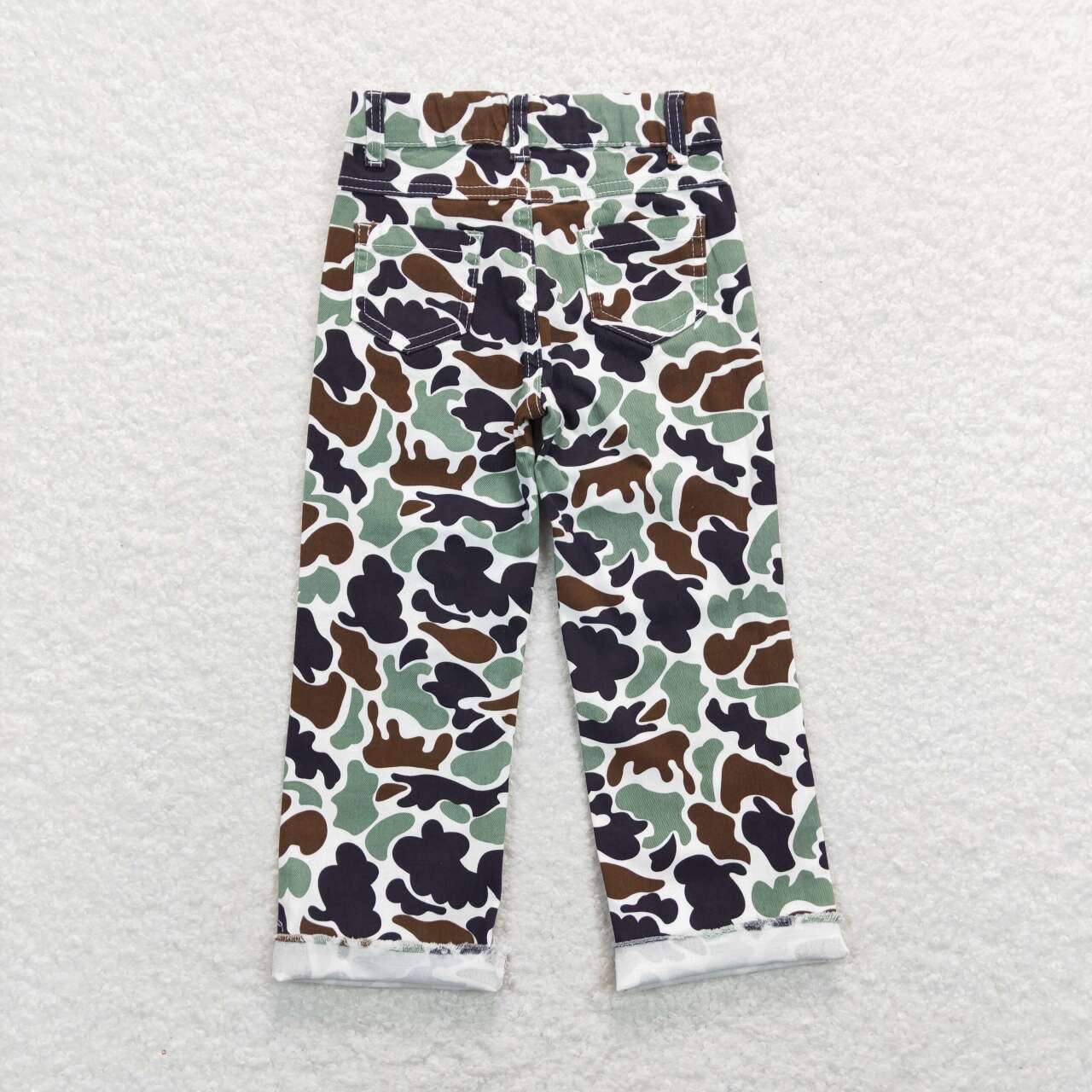 Sibling Baby Boys Girls Kids Camo Hunting Denim Jeans Pants RTS