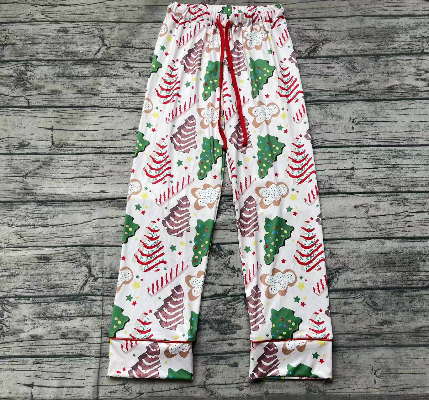 Adult Christmas Cake Tree Christmas Pajamas Pants