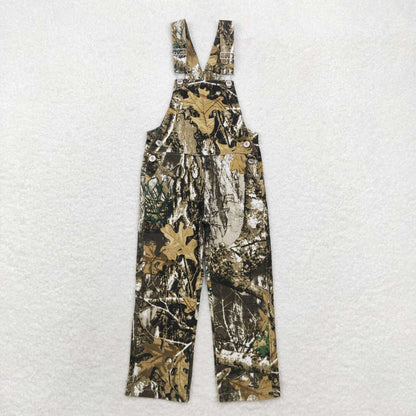 Baby Boy Girl Kids Camo Denim Suspender Overall Jumpsuit