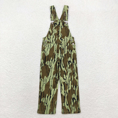 Sibling Baby Boys Kids Camo Print Denim Suspender Overall Jumpsuit RTS