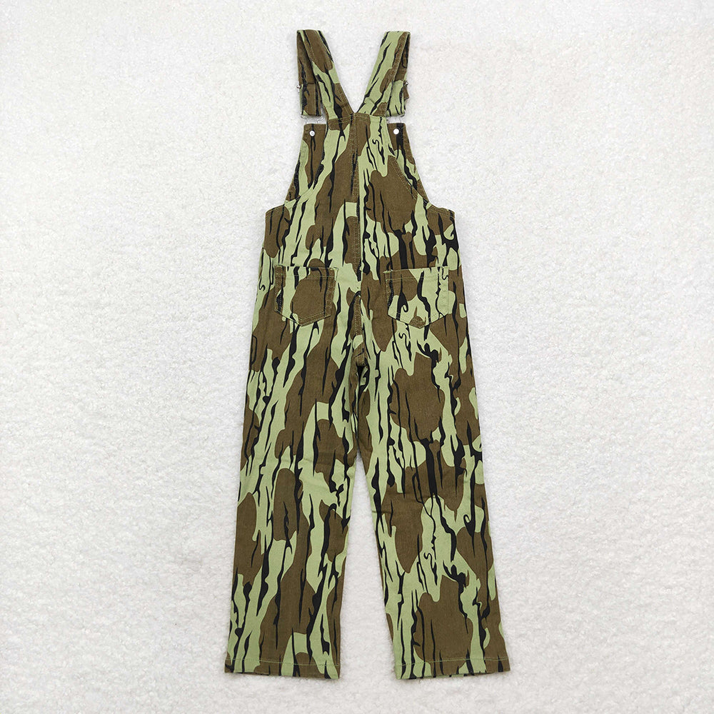 Sibling Baby Boys Kids Camo Print Denim Suspender Overall Jumpsuit RTS