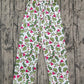 Adult Women Christmas Green Face Hearts Pants Pajamas