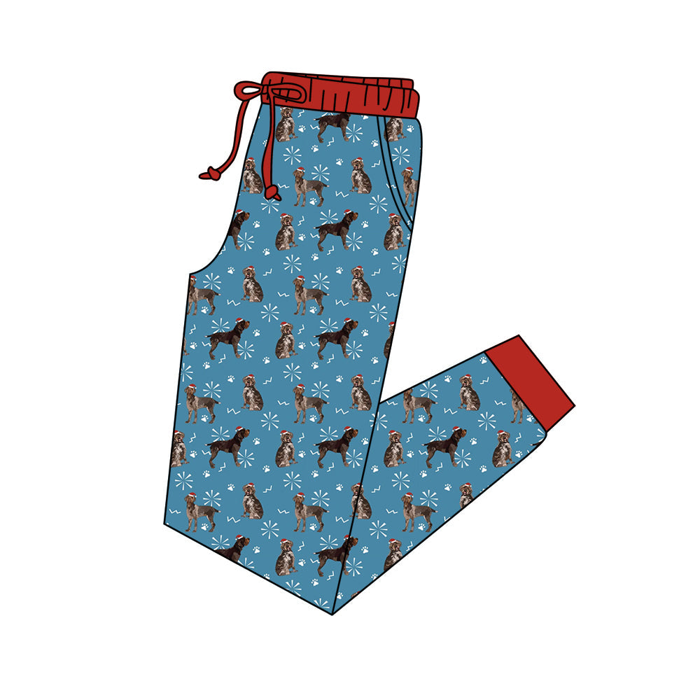 Pre-order Adult Women Christmas Dogs Snowflakes Bottom Pants Pajamas