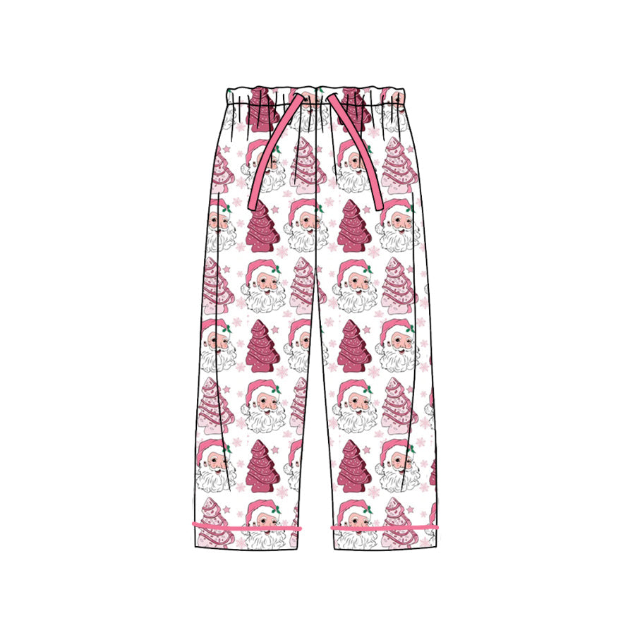 Pre-order Adult Women Christmas Santa Pink Bottom Pants Pajamas