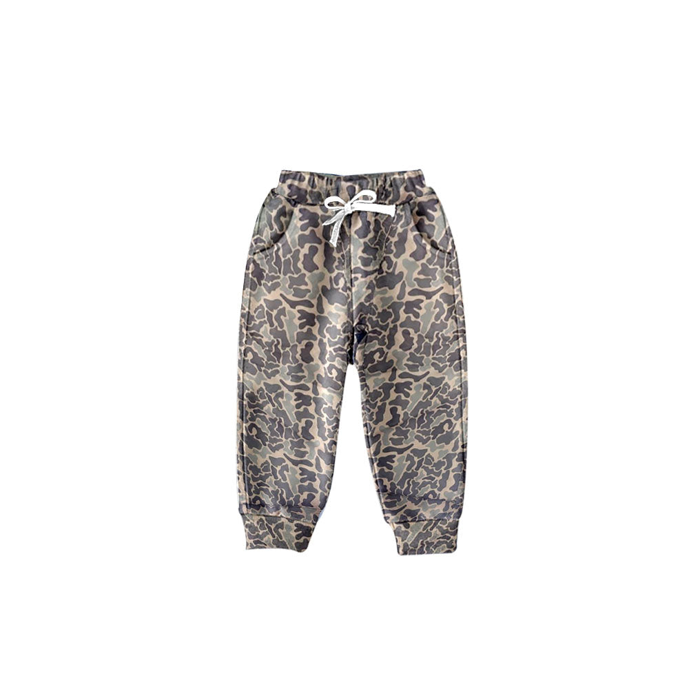 Pre-order Baby Girl Grey Camo Pockets Fall Pants