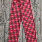 Adult Women Christmas Plaid Cartoon Pocket Pants Pajamas