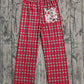 Adult Women Christmas Plaid Cartoon Pocket Pants Pajamas