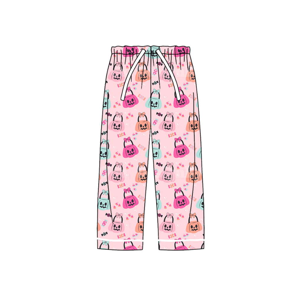 Pre-order Adult Women Pink Halloween Pumpkin Pants Pajamas
