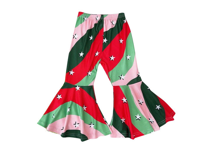 Pre-order Baby Girl Christmas Stars Bell Bottom Pants