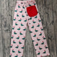 Adult Women Christmas Ducks Pocket Bottom Pants Pajamas