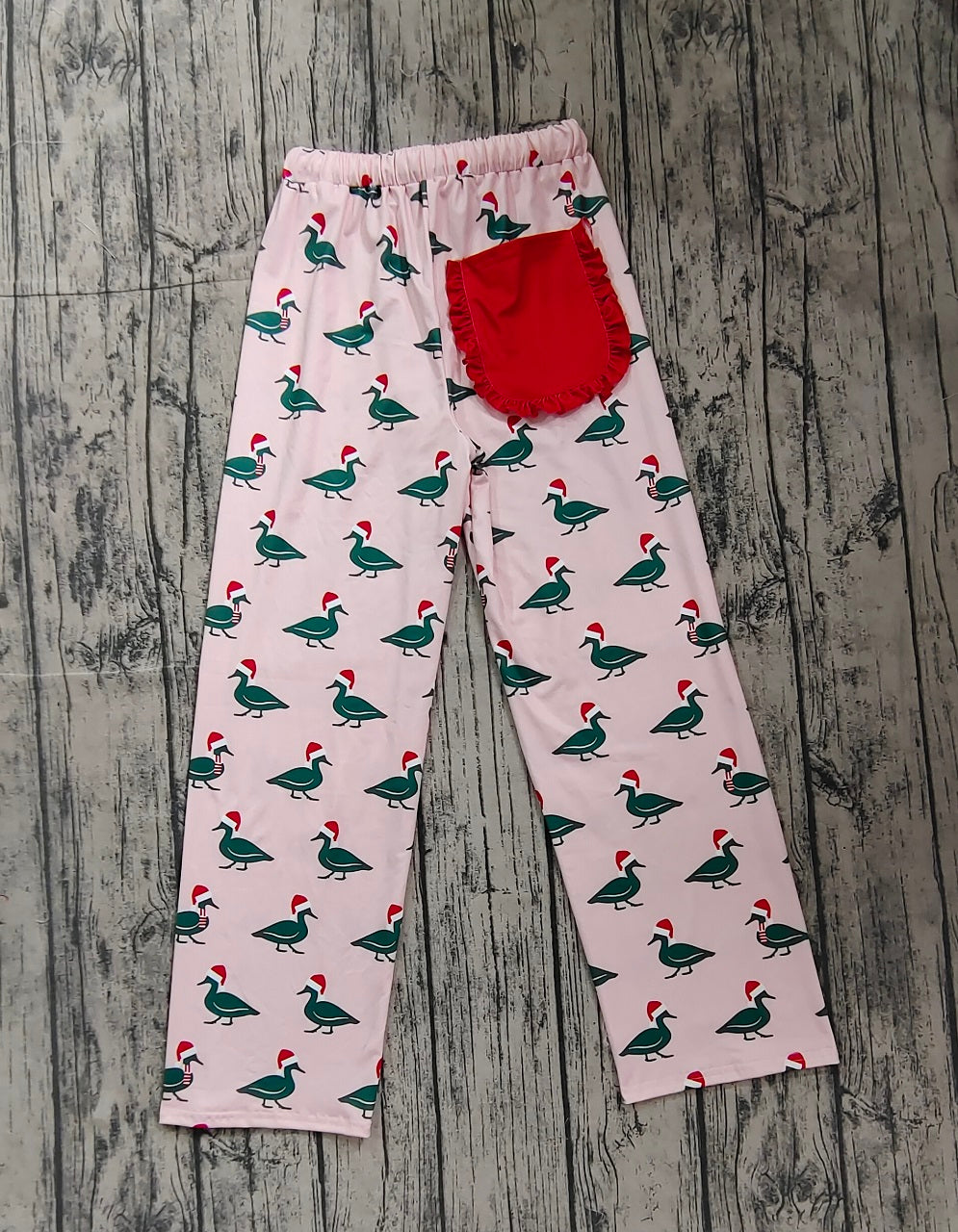 Adult Women Christmas Ducks Pocket Bottom Pants Pajamas