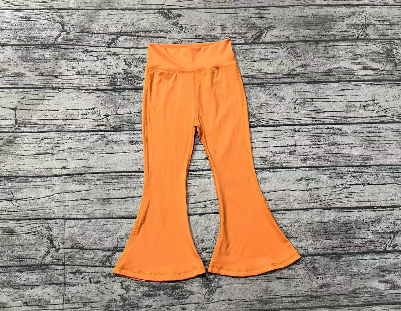 Baby Girl Orange Yoga Active Wear Bell Bottom Pants