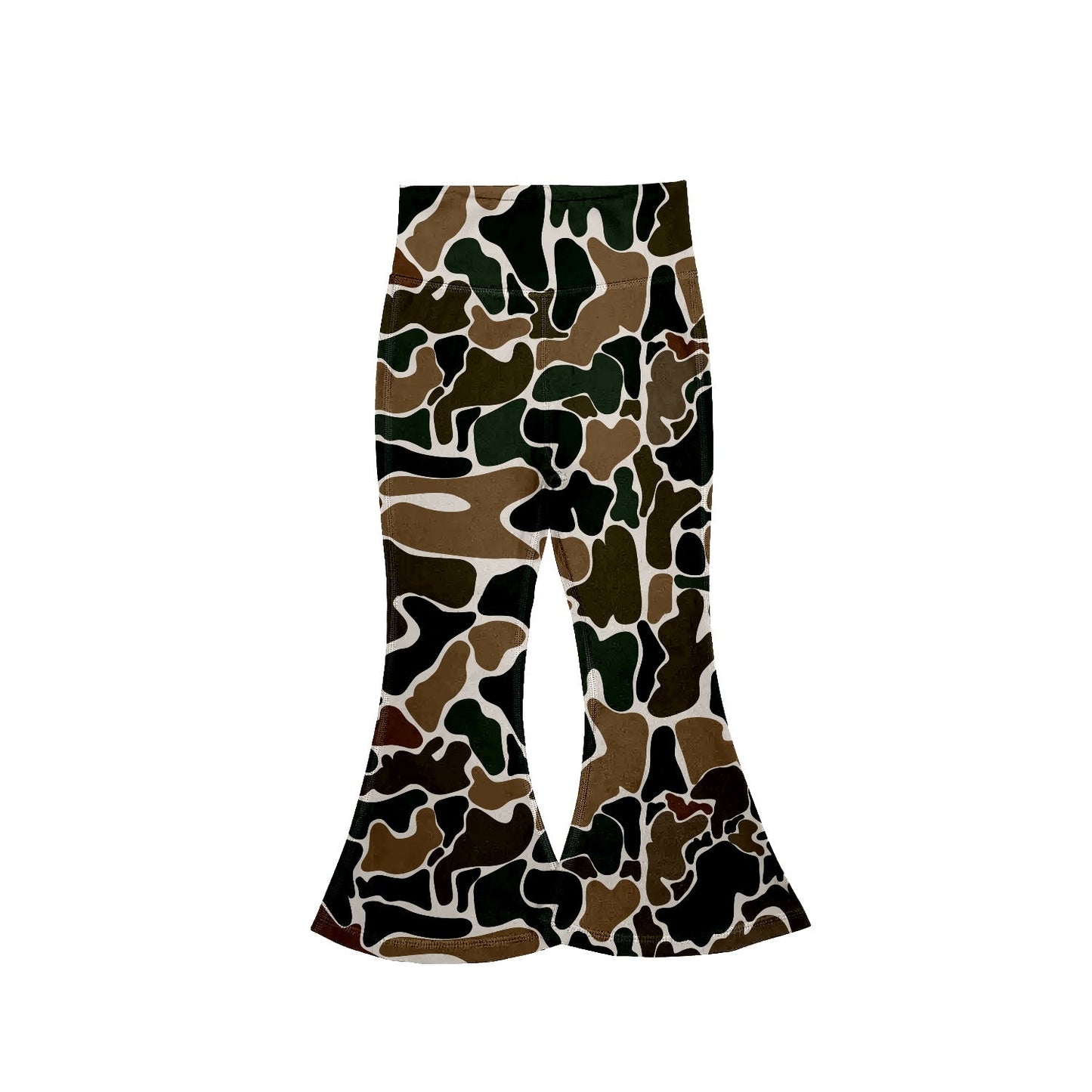 Pre-order Baby Girl Brown Camo Yoga Active Wear Bell Pants