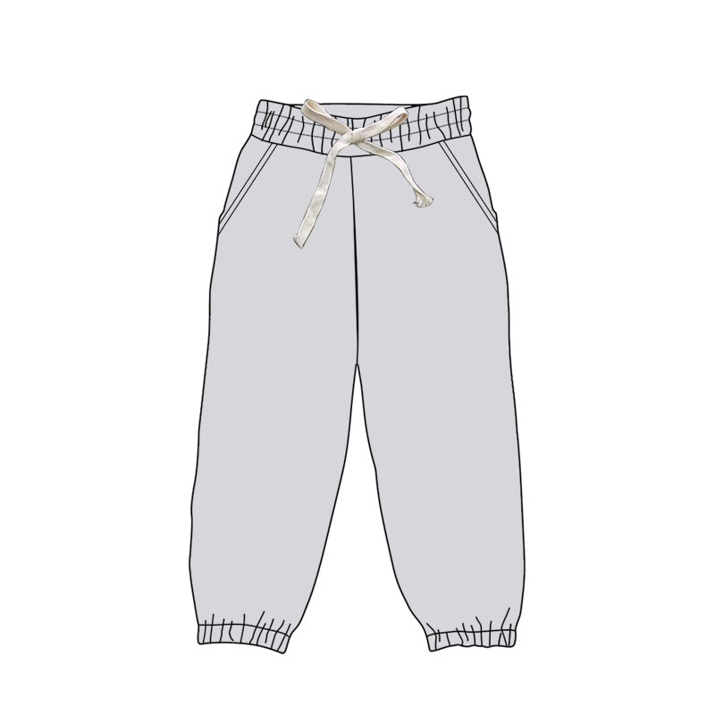 Preorder Adult Women Light Grey Jogger Yoga Bottom Pockets Pants