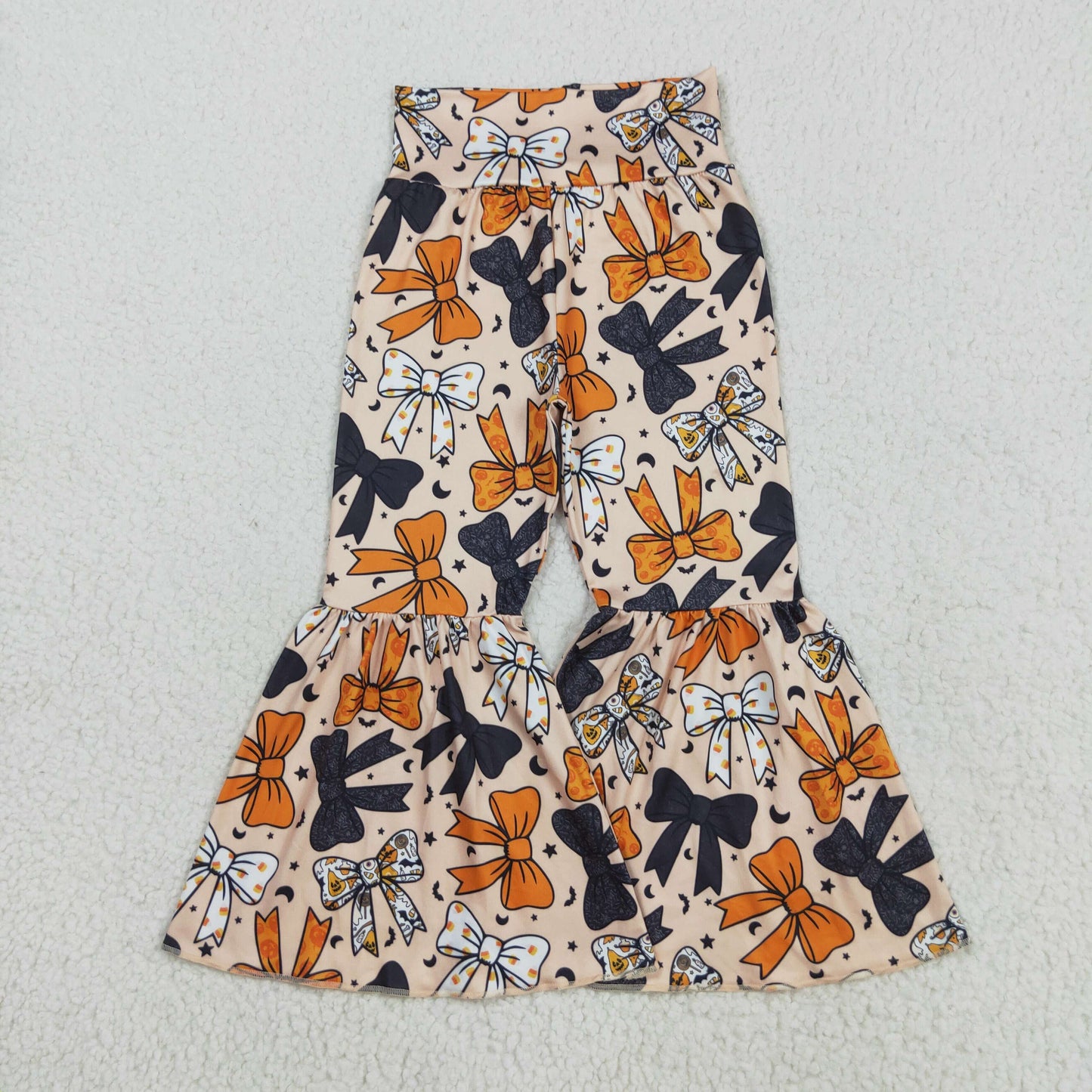 Sibling Baby Girls Kids Halloween Ghosts Flower Bell Bottoms Pants  Clothes RTS