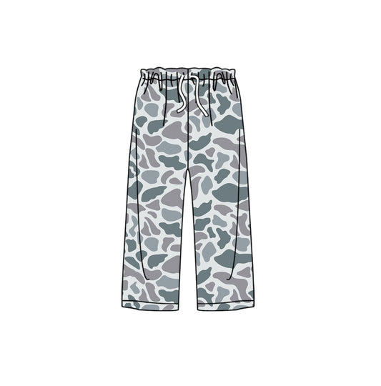 ( Moq 5 ) Preorder Adult Women Grey Camo Pants Pajamas Bottom