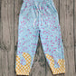 Baby Girl Blue Drips Team Pockets Joggers Yoga Active Pants RTS