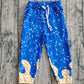 Baby Girl Blue Drips Team Pockets Joggers Yoga Active Pants RTS