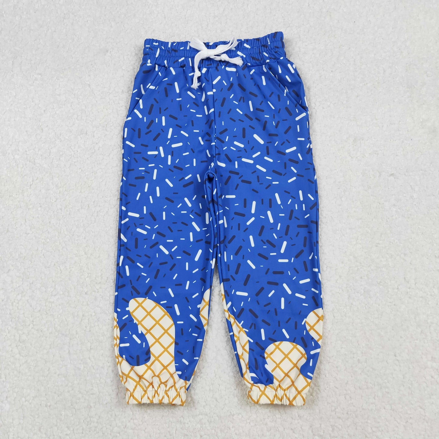 Sibling Boys Girls Blue Sprinkles Drips Hoodie Shirt Jogger Pants Dress RTS