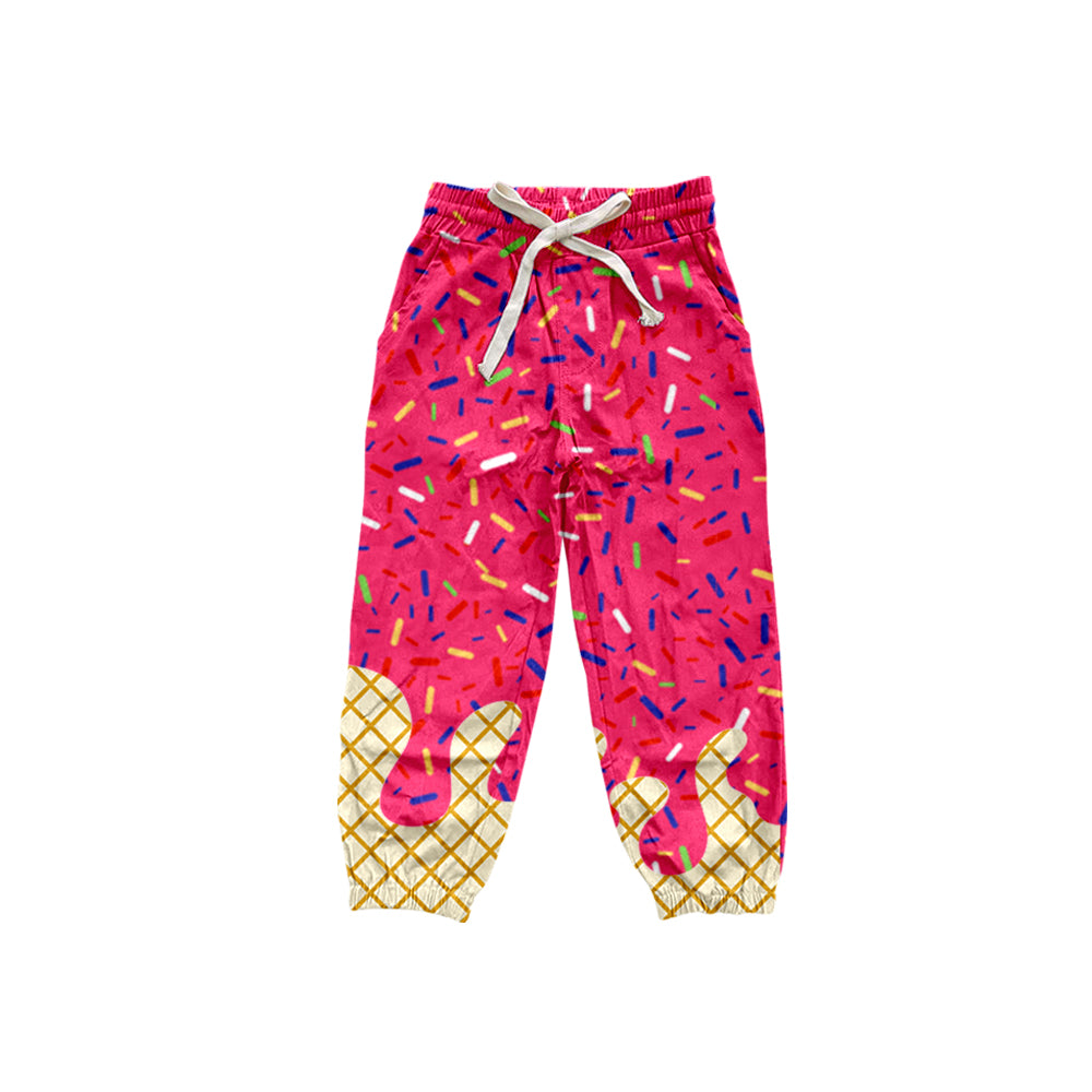 ( Moq 5 ) Preorder Baby Girl Pink Drips Team Pockets Joggers Yoga Active Pants
