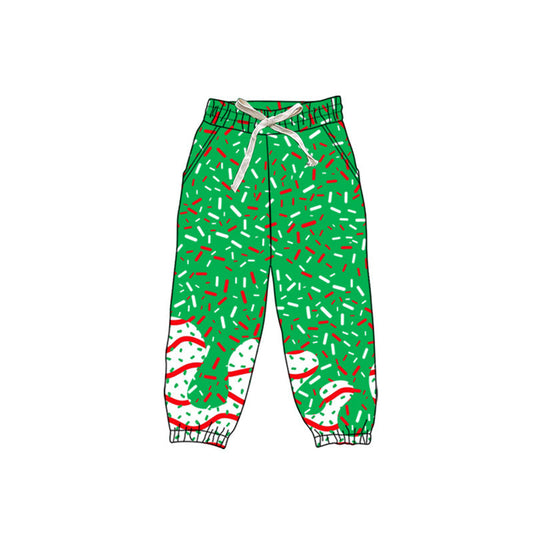 ( Moq 5 ) Preorder Adult Woman Cookie Christmas Drips Pockets Yoga Active Green Jogger Pants
