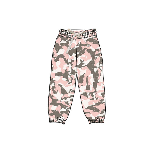 ( Moq 5 ) Preorder Kids Girls Yoga Pink Camo Jogger Pants Bottom