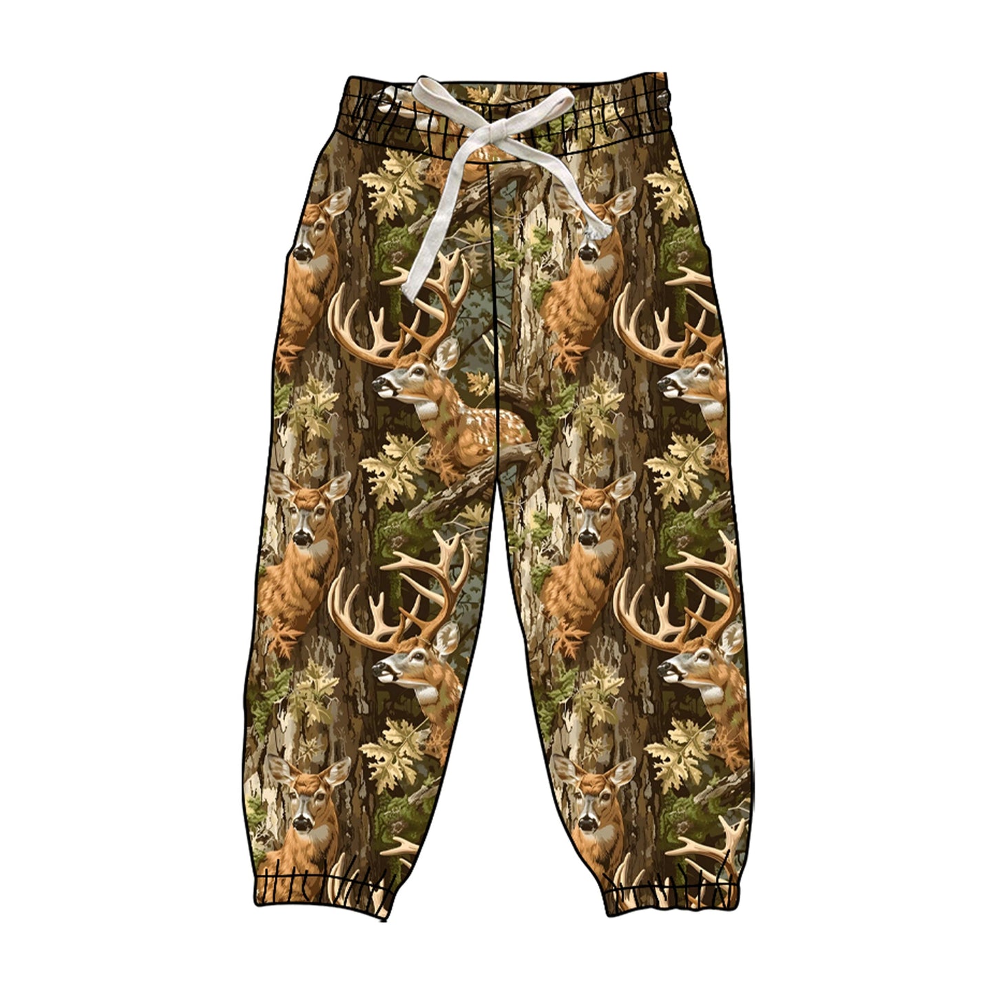 (Moq 5 ) Preorder Adult Woman Deer Camo Joggers Yoga Pants Bottom