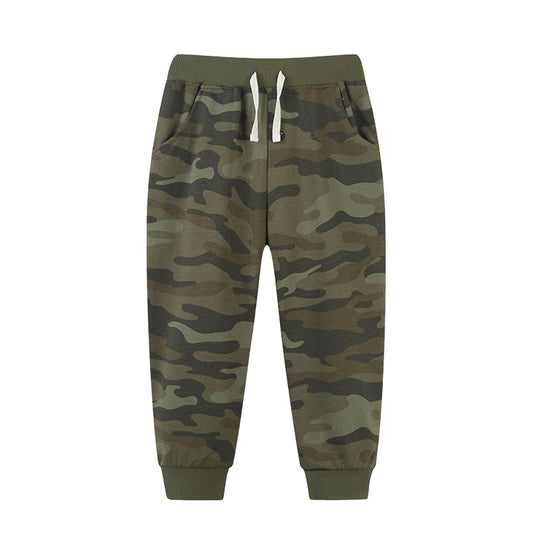 ( Moq 5 ）Preorder Baby Boys Green Camo Pockets Joggers Pants Bottom