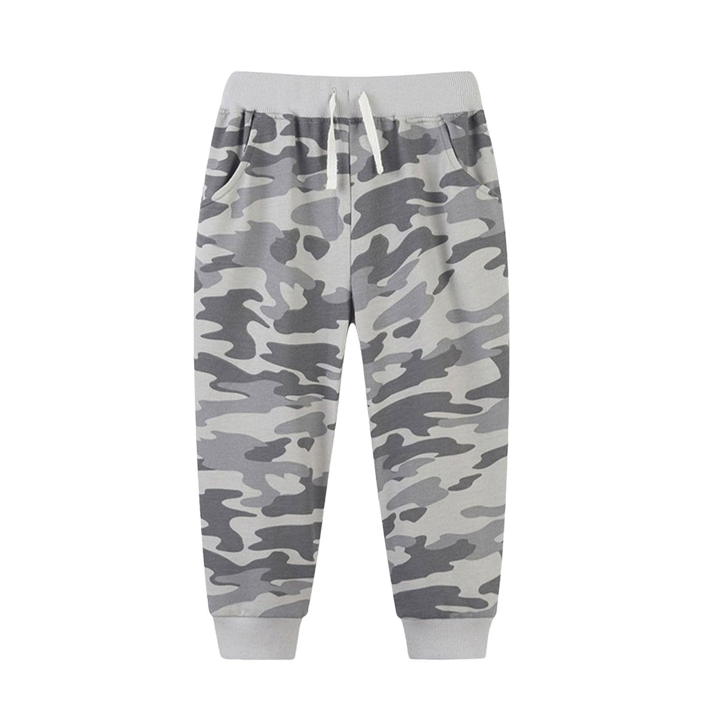 ( Moq 5 ）Preorder Baby Boys Grey Camo Pockets Joggers Pants Bottom