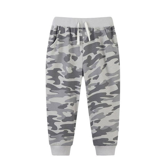 ( Moq 5 ）Preorder Baby Boys Grey Camo Pockets Joggers Pants Bottom