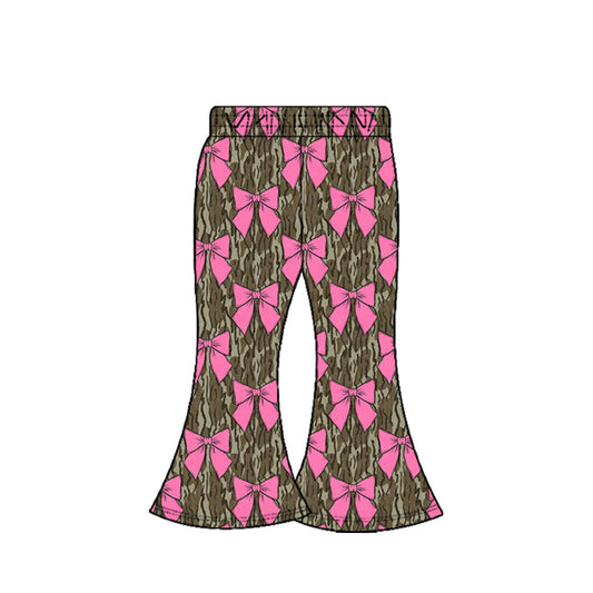 ( Moq 5 ) Preorder Girls Kids Bows Camo Bell Pants Bottoms