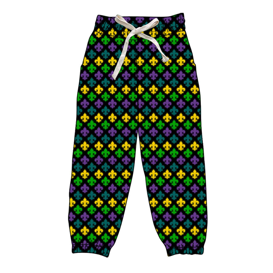 ( Moq 5 ) Preorder Adult Women Mardi Gras Anchors Pockets Pants