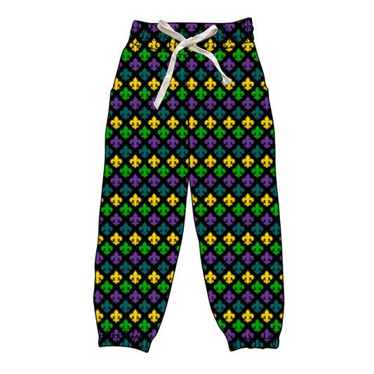 ( Moq 5 ) Preorder Adult Women Mardi Gras Anchors Pockets Pants