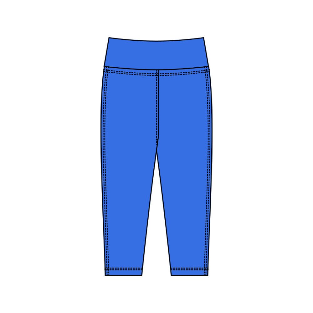 ( Moq 5 ) Preorder Baby Kids Girls Blue Yoga Active Legging Pants Bottoms