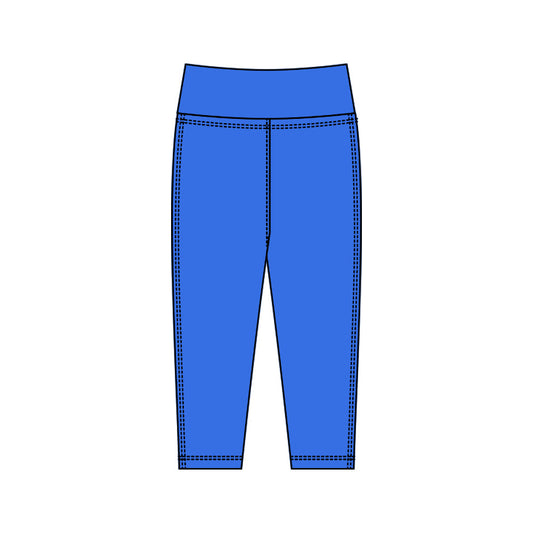 ( Moq 5 ) Preorder Baby Kids Girls Blue Yoga Active Legging Pants Bottoms