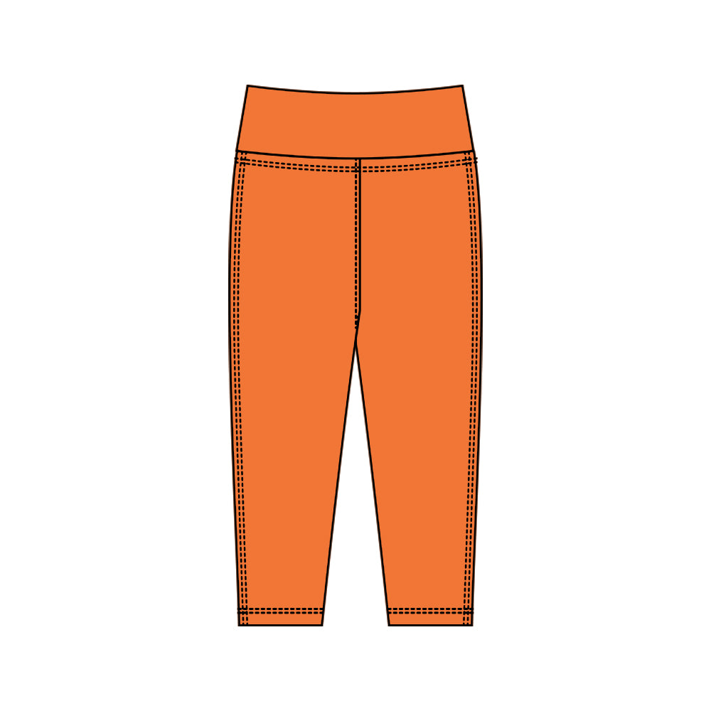 ( Moq 5 ) Preorder Baby Kids Girls Orange Yoga Active Legging Pants Bottoms