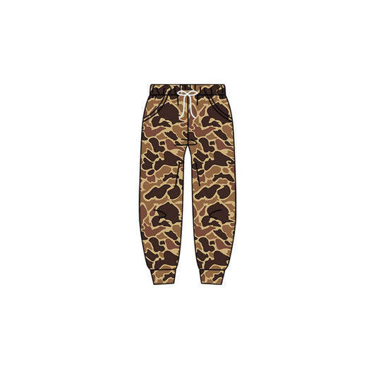 ( Moq 5 ) Preorder Baby Boys Kids Brown Camo Pockets Jogger Pants
