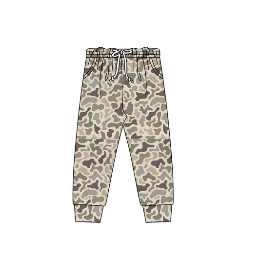 ( Moq 5 ) Preorder Baby Boys Camo Pockets Jogger Drawstring Waist Pants Bottom