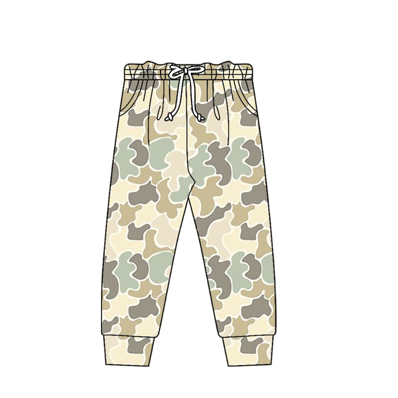 ( Moq 5 ) Preorder Baby Boys Kids Khaki Camo Pockets Pants Bottoms