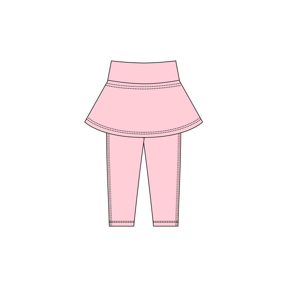 ( Moq 5 ) Preorder Baby Girls Kids Yoga Pink Skirt Leggings Pants Bottoms