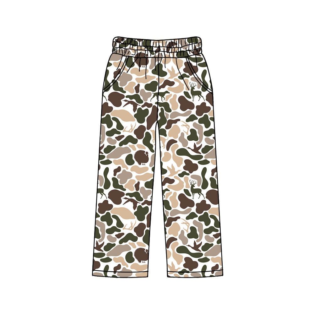 ( Moq 5 ) Preorder Adult Women Ducks Dogs Deer Camo Pockets Pants Southern Bottom