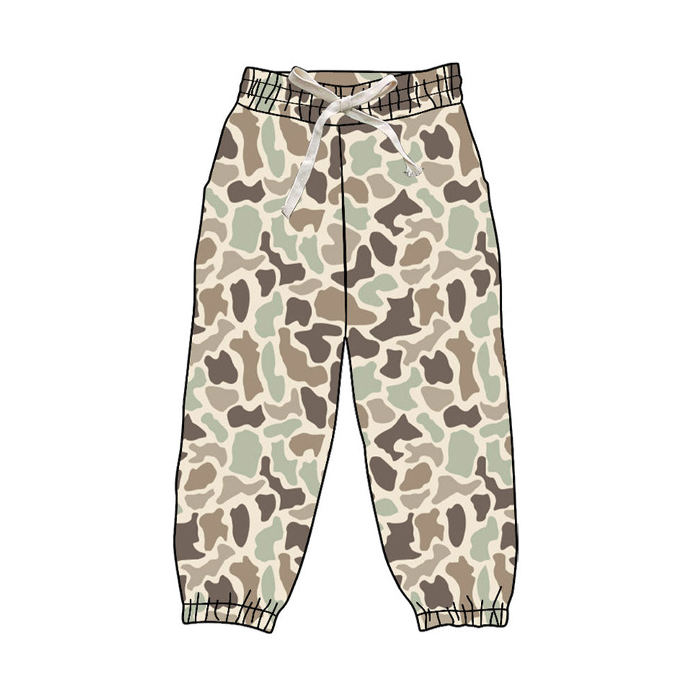 ( Moq 5 ) Preorder Baby Boys Kids Khaki Camo Jogger Pants Bottoms Clothes