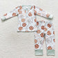 GLP0727 Baby Girl Long Sleeves Christmas Cookie Candy Shirt Pants Pajamas Pink Outfit