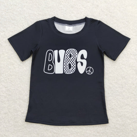 Baby Boy Black Short Sleeves Bubs Shirt Tops